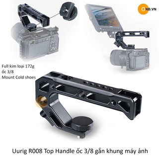 Tay cầm Uurig R008 gắn khung máy ảnh ốc 3/8 cho Smallrig