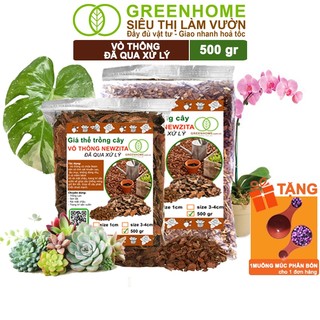 Vỏ Thông Greenhome, Newzita, Bao 500gr, Đã Qua Xử Lý, Trồng Lan, Kiểng Lá, Sen Đá, Rãi Chậu Cây