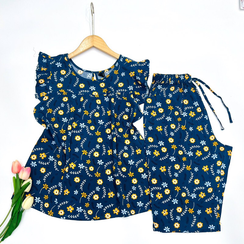 Đồ Bộ Tole Nữ, Bộ Lanh Lửng Cánh Tiên VNXK F21 doboxinh