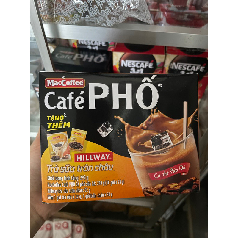 Cà phê hoà tan Phố sữa đá 10 gói /Hộp