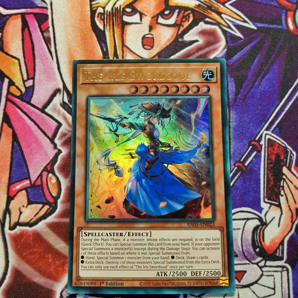 Thẻ bài Yugioh chính hãng | The Iris Swordsou | RA01 Super, Ultra, Collector rare