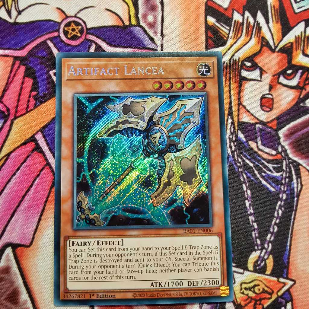 Thẻ bài Yugioh chính hãng | Artifact Lancea | RA01 Super, Secret, Ultimate rare