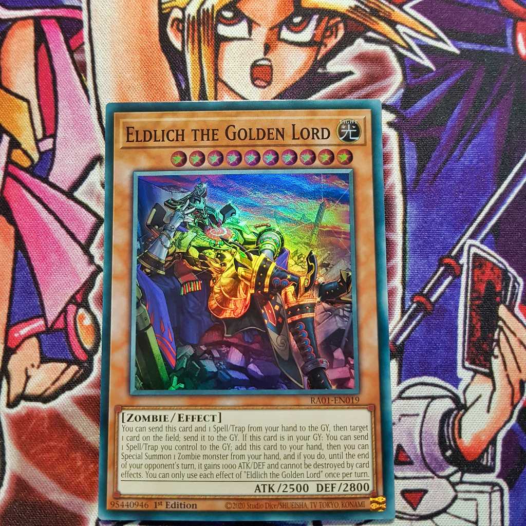 Thẻ bài Yugioh chính hãng | Eldlich the Golden Lord  | RA01 Super, Platinum Secret rare