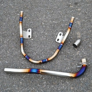  Combo tay xách + cổ pô Inox 304 khò màu Titan dành cho dòng xe Wave 110   2015-2024   