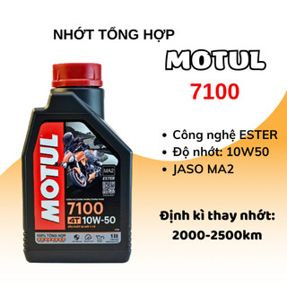 Nhớt tổng hợp  Motul 7100 10W50 1L - 1.4 Lit ( Tem mới )
