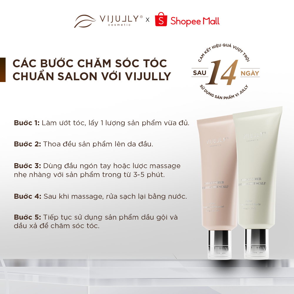 Muối Tẩy Tế Bào Chết Da Đầu VI JULLY Giảm Gàu, Giảm Ngứa, Ngăn Rụng và Giảm Bết Tóc