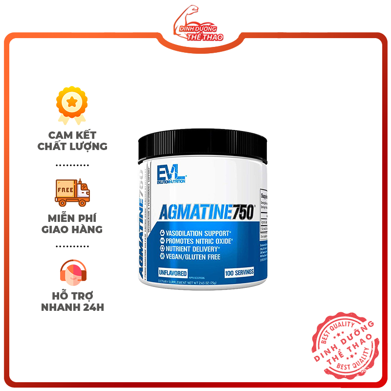 EVL AGMATINE750 100 SER-CHÍNH HÃNG-Tăng Sức Mạnh,Pump Cơ Trước Tập Cho Người Chơi Thể Thao