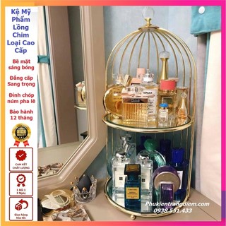 [Loại Cao Cấp - Size Lớn] Kệ Lồng Chim Đựng Nước Hoa - Mỹ Phẩm 2 Tầng