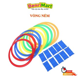 Vòng nhựa ném cổ chai, đồ chơi tập ném vận động ném xa benrikids cho bé vận động