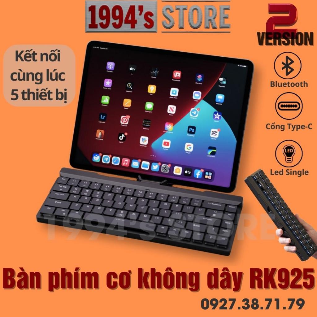RK925 Version 2 - Bàn phím cơ không dây Royal Kludge gấp gọn dùng cho máy tính bảng và điện thoại - Kết nối 5 thiết bị