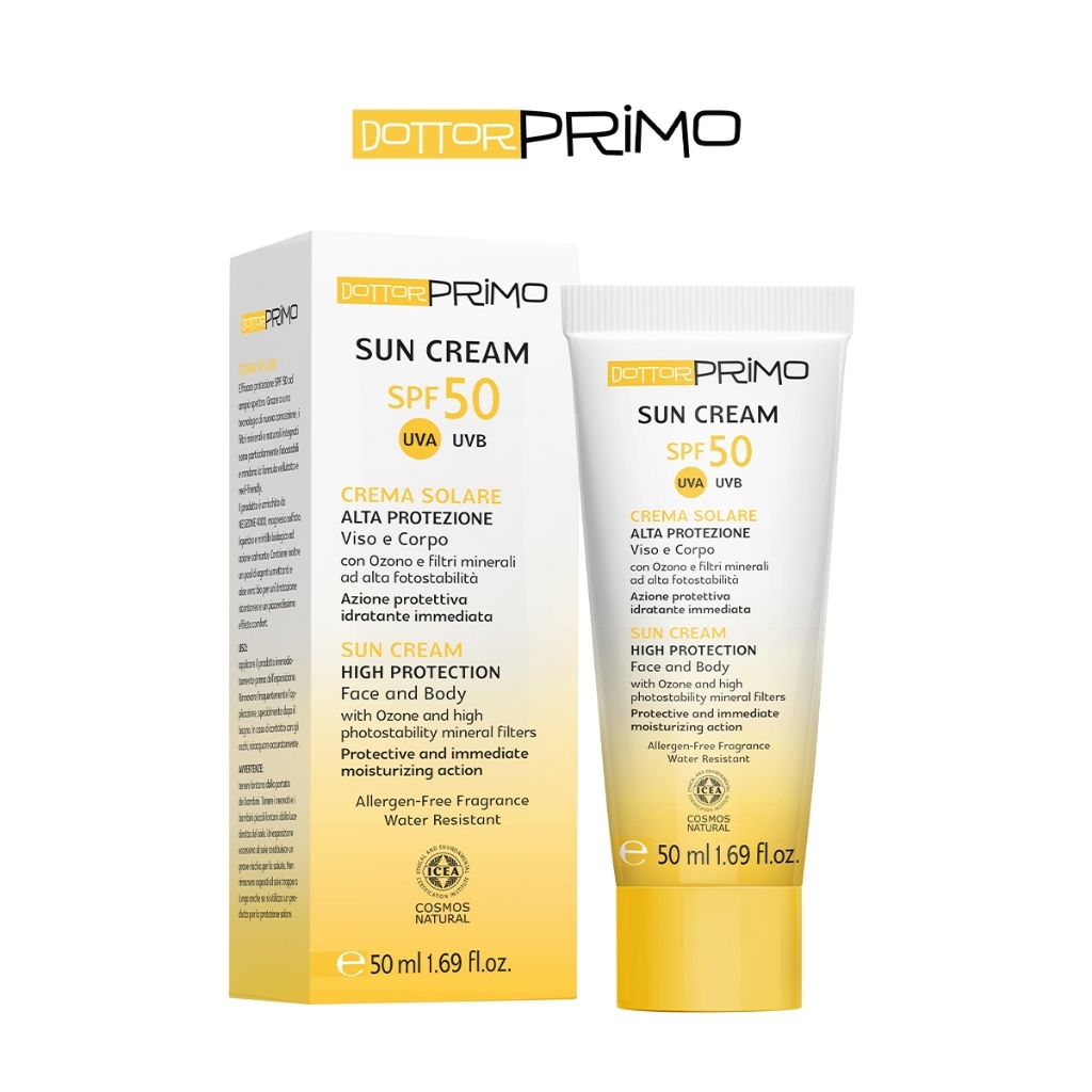 Kem Chống Nắng Vật Lý DottorPrimo Sun Cream SPF50 - Dành Cho Da Mụn Và Da Nhạy Cảm 50ml