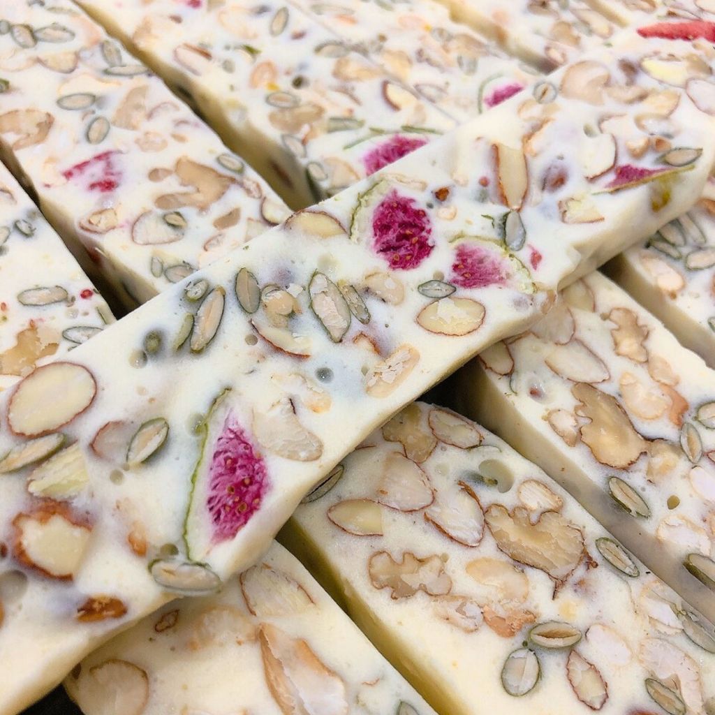 Kẹo Nougat Healthy Kẹo hạnh phúc ăn kiêng giảm cân ăn vặt healthy không đường không bơ dầu