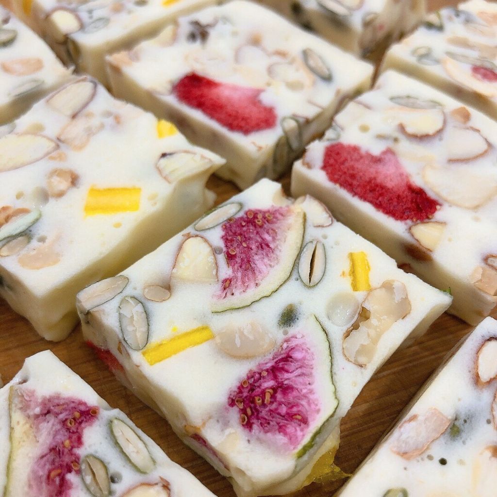 Kẹo Nougat Healthy Kẹo hạnh phúc ăn kiêng giảm cân ăn vặt healthy không đường không bơ dầu