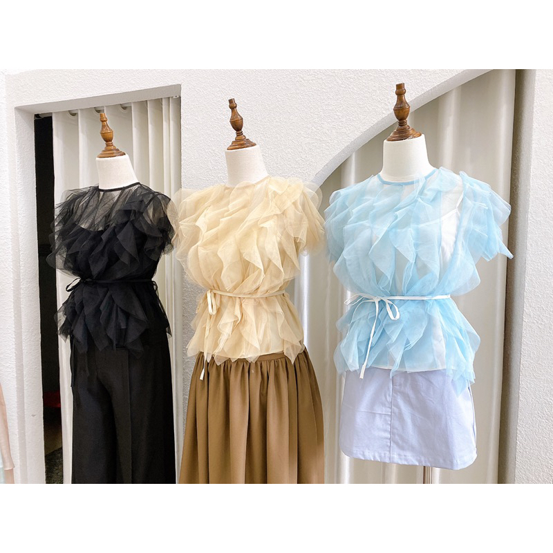 ÁO LƯỚI LƯỢN SÓNG NƯỚC  CALIE STORE