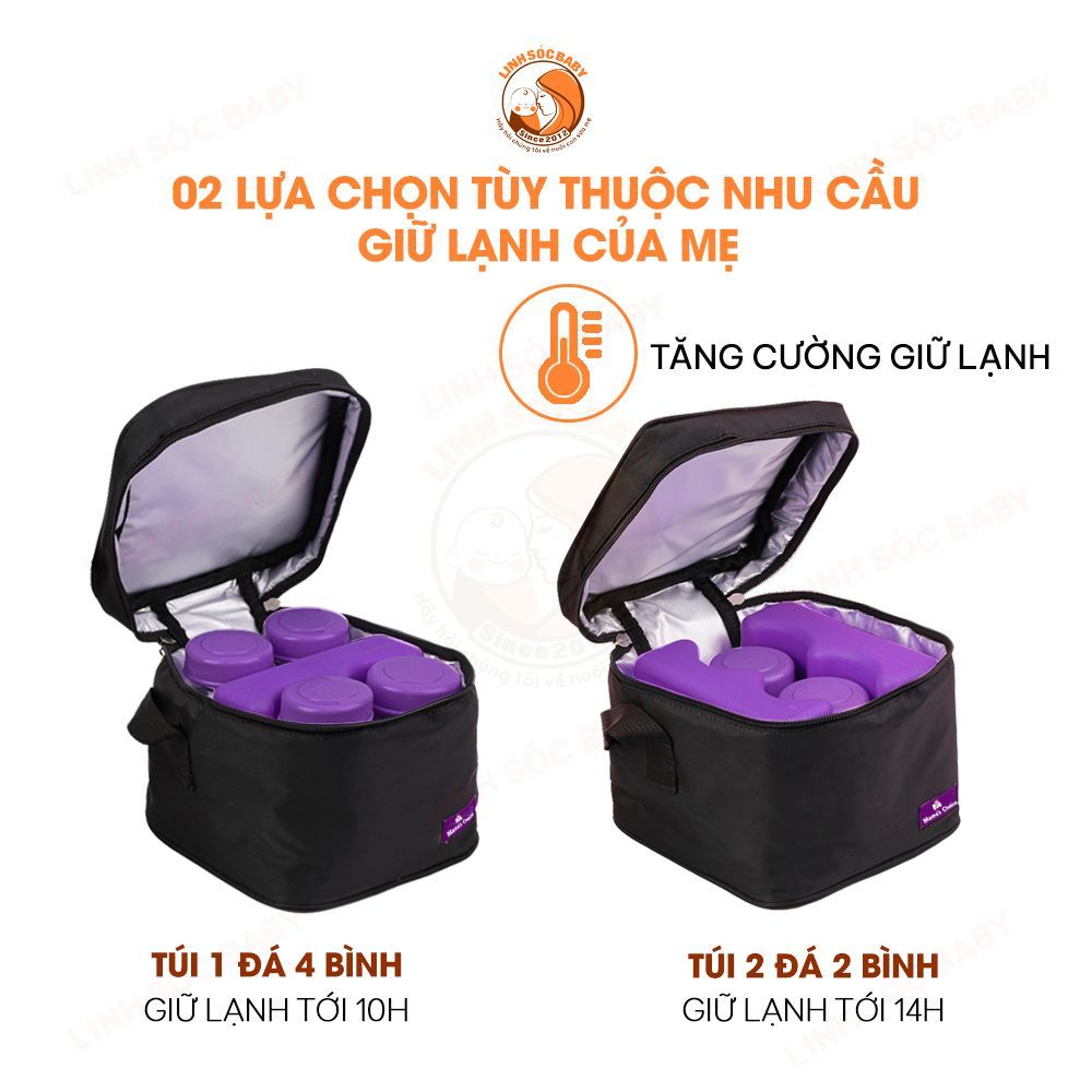 Túi giữ nhiệt Mama’s Choice, 4 lớp dày dặn, giữ lạnh và bảo quản sữa mẹ đến 14 giờ