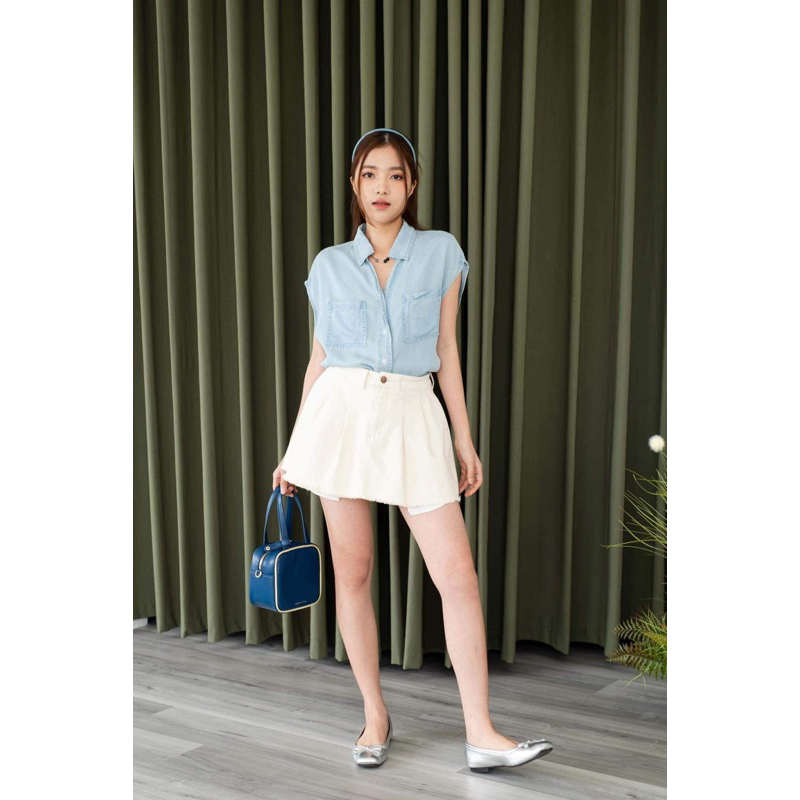 LEN CLOTHING áo sơ mi jean freesize