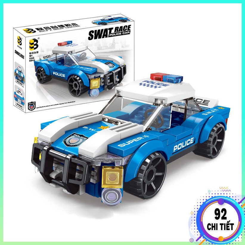 [ 92-158 Chi Tiết] Bộ Đồ Chơi lắp ráp xe cảnh sát/ mô hình lắp ráp tàu chiến/ cảnh sát/ máy bay/ cần cẩu/ xe tăng cho bé