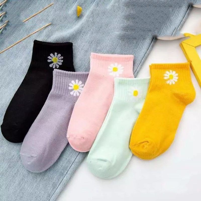 Tất, vớ nữ cổ ngắn chất liệu cotton, co giãn 4 chiều, thấm hút mồ hôi tốt phong cách Lolita dễ thương
