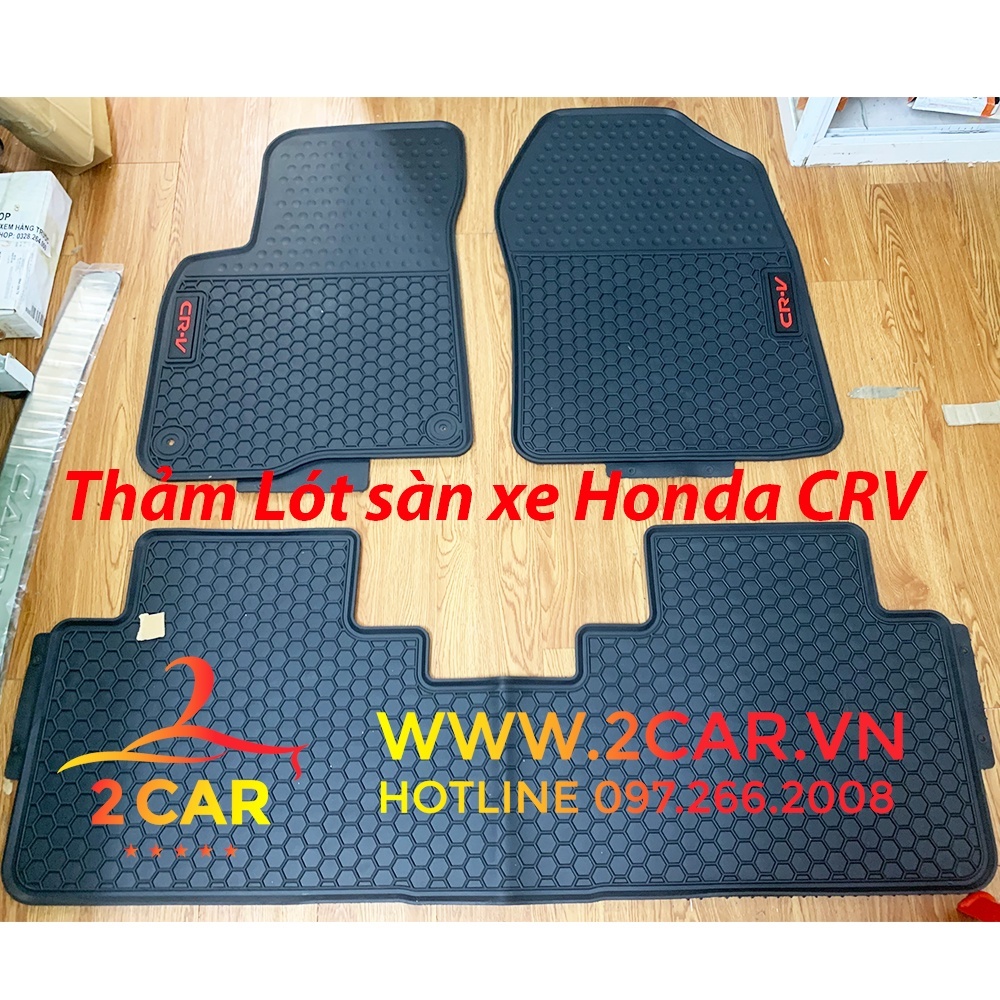 Thảm trải sàn cao su theo xe Honda CRV 2014- 2018- 2022, 2023 bản mới - Hàng cao cấp không mùi, dễ vệ sinh, vừa khít xe