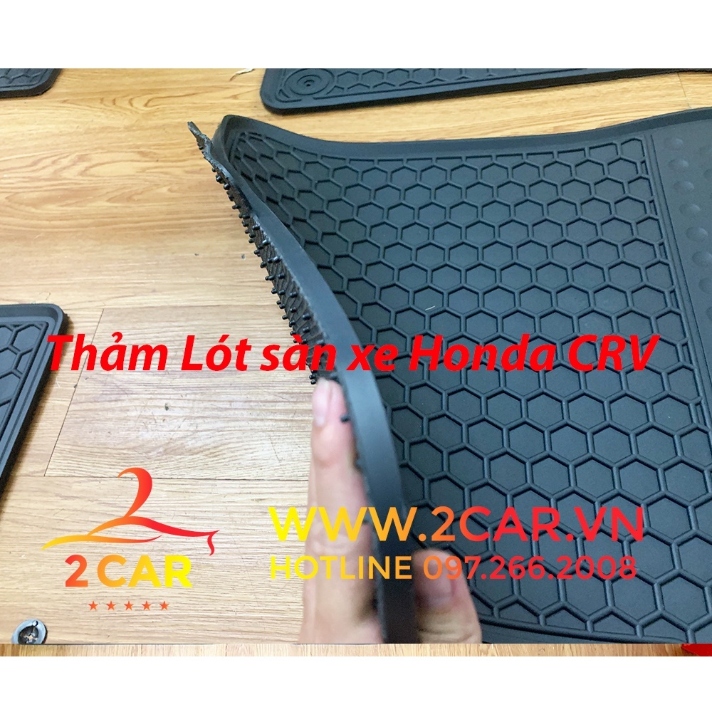 Thảm trải sàn cao su theo xe Honda CRV 2014- 2018- 2022, 2023 bản mới - Hàng cao cấp không mùi, dễ vệ sinh, vừa khít xe