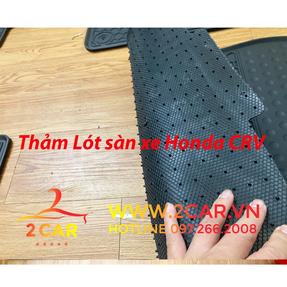 Thảm trải sàn cao su theo xe Honda CRV 2014- 2018- 2022, 2023 bản mới - Hàng cao cấp không mùi, dễ vệ sinh, vừa khít xe