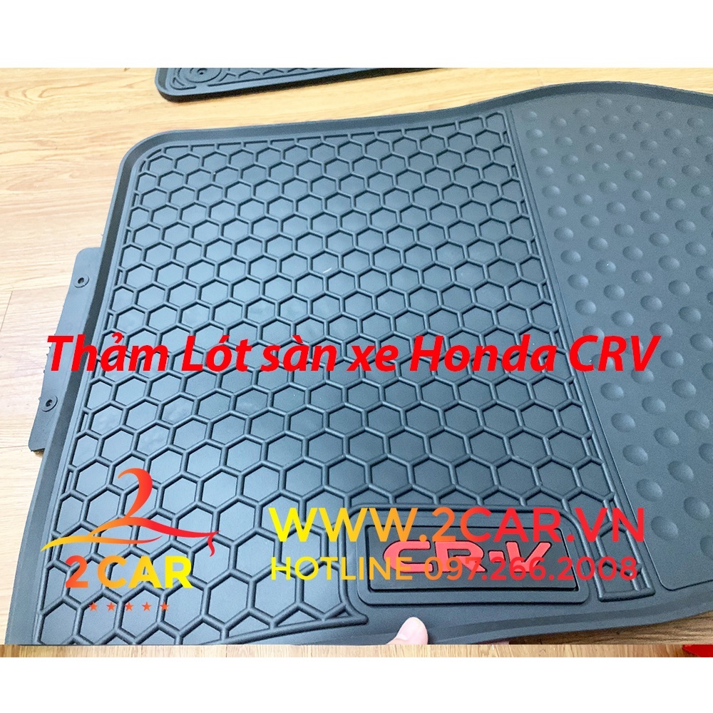 Thảm trải sàn cao su theo xe Honda CRV 2014- 2018- 2022, 2023 bản mới - Hàng cao cấp không mùi, dễ vệ sinh, vừa khít xe