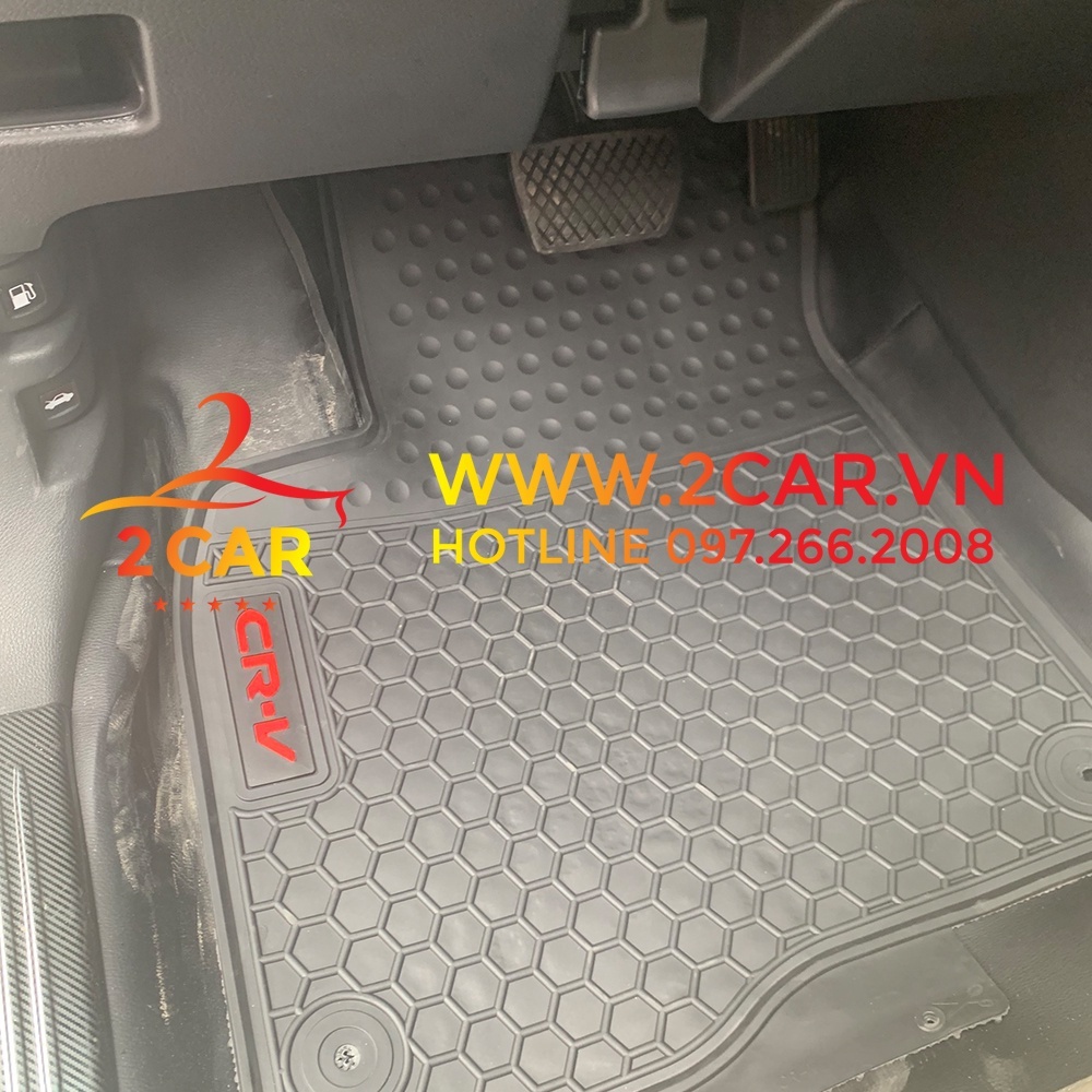 Thảm trải sàn cao su theo xe Honda CRV 2014- 2018- 2022, 2023 bản mới - Hàng cao cấp không mùi, dễ vệ sinh, vừa khít xe