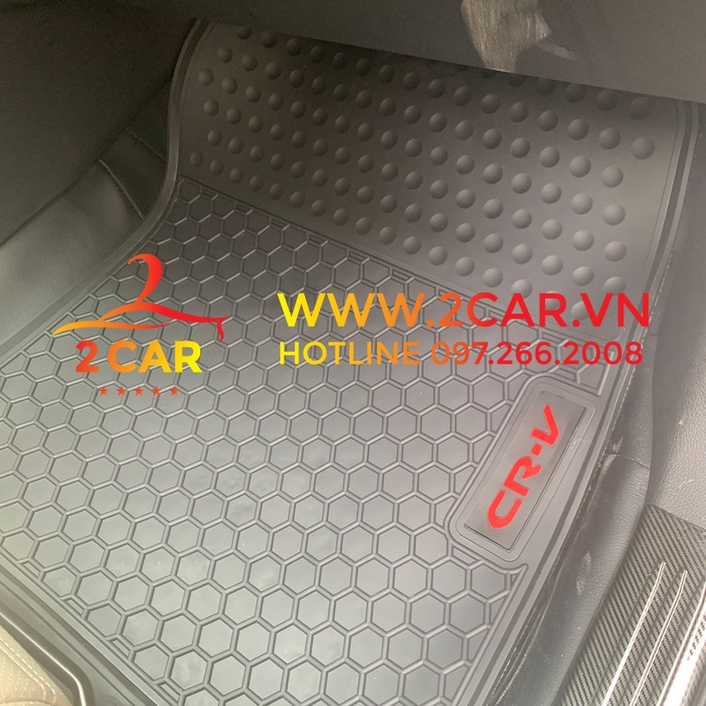 Thảm trải sàn cao su theo xe Honda CRV 2014- 2018- 2022, 2023 bản mới - Hàng cao cấp không mùi, dễ vệ sinh, vừa khít xe