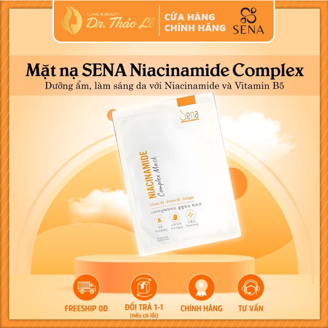 Mặt Nạ B3 Dưỡng Trắng SENA Niacinamide Complex Mask - Dưỡng Ẩm và Làm Sáng Da với Niacinamide &amp; Vitamin B5