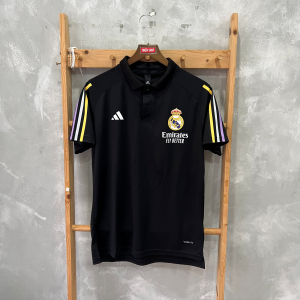 ÁO THUN POLO THỜI TRANG THỂ THAO REAL 2023/24 SỌC VAI