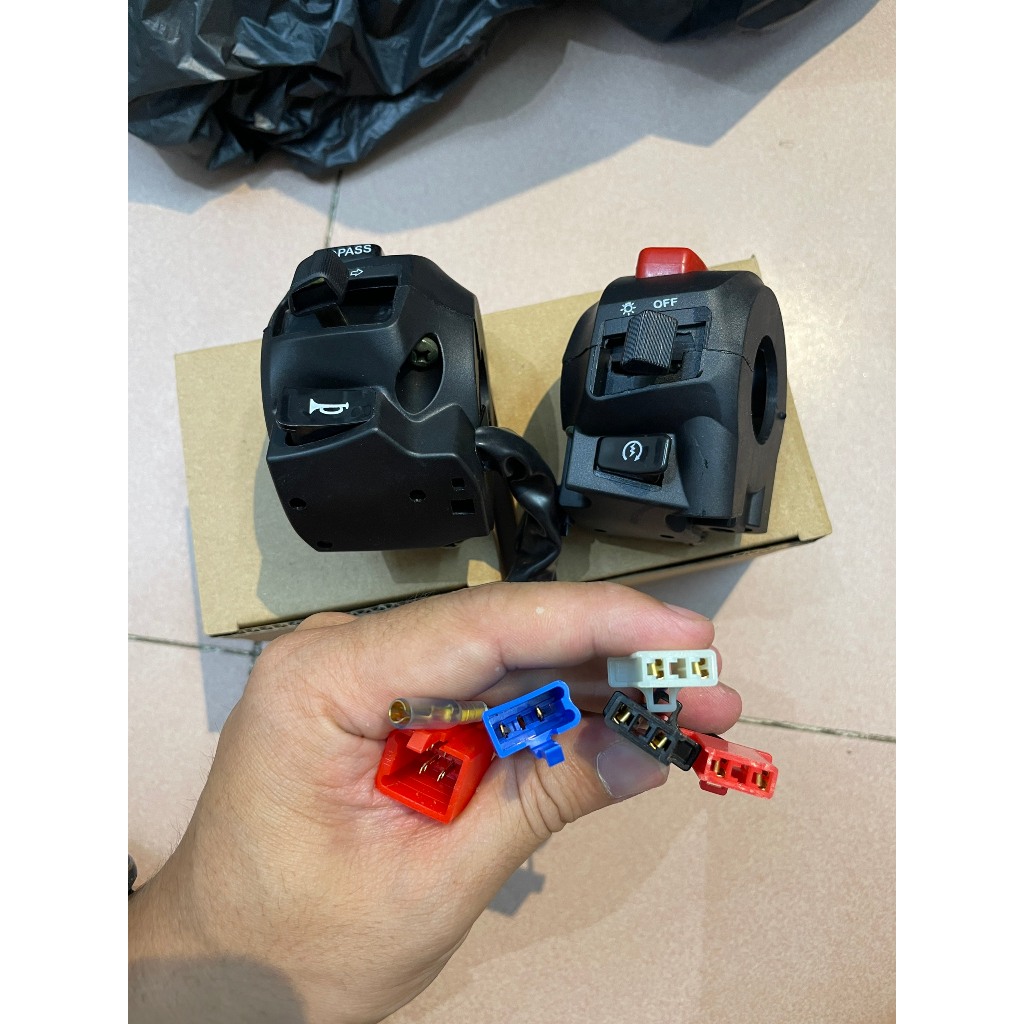 Cùm Công Tắc Ex 150 2019 Có Passing Có Thể Chế Gắn Sirius, Raider, Satria, NVX, CB, Cafe Racer...