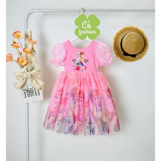 Đầm thun lưới elsa đính sao lấp lánh cao cấp Cỏ fashion Miki