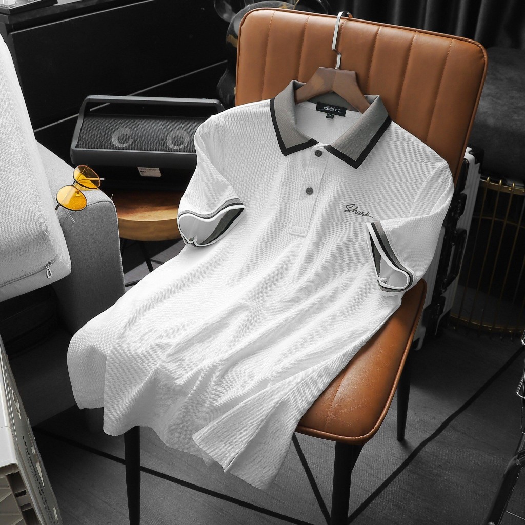 Áo thun POLO SHARK vải Cotton Lục giác cao cấp, chất vải mềm mại, thoáng mát, sang trọng, tinh tế - WILD BEAR