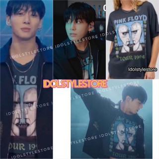 (kèm card) áo thun tay lỡ pink floyd Golden Jungkook BTS