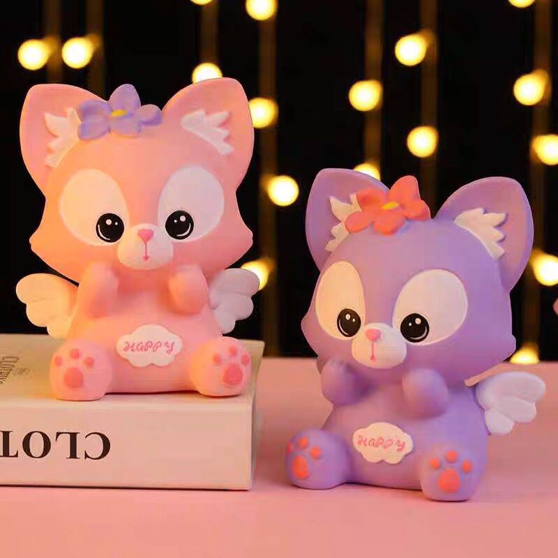 tượng thạch cao sóc nhỏ xinh xắn cao khoảng 15-17 cm(kèm bộ 6 màu 1 bút)