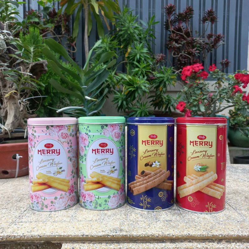 Bánh kem quế lon Merry hương vani 208g