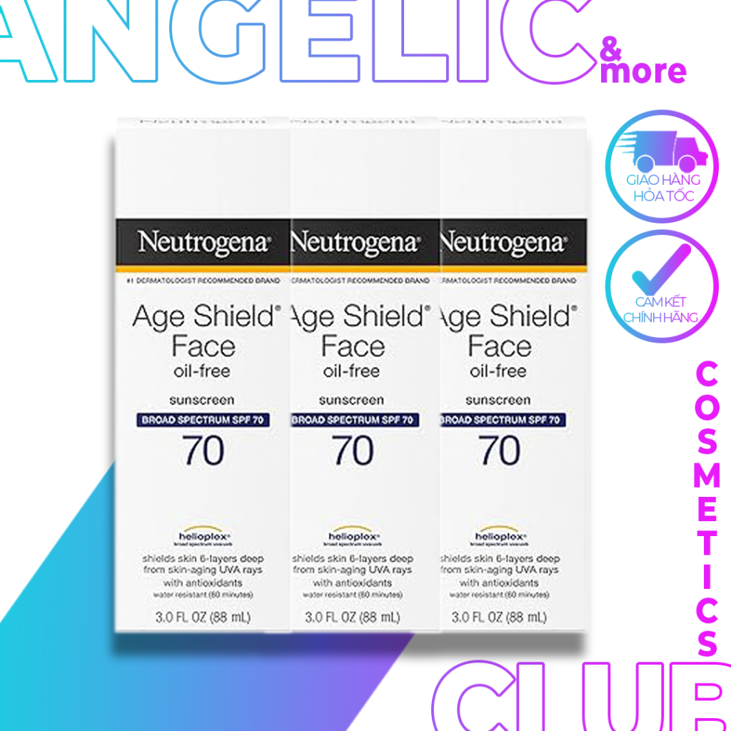 Kem chống nắng chống lão hóa Neutrogena Age Shield Face oil-free SPF 70