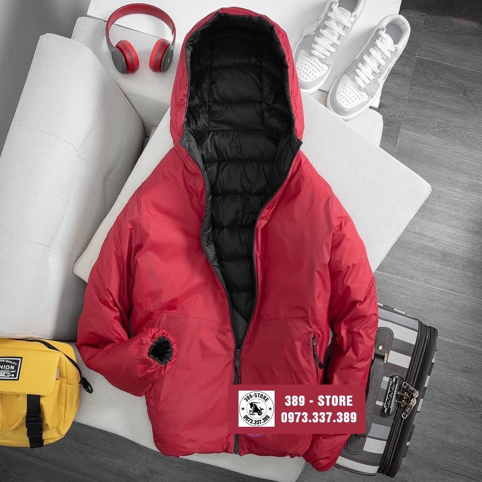 Áo Phao Nam Siêu Nhẹ 2 mặt khoác nam siêu nhẹ Áo Khoác Lông Vũ pha Trần Bông Có 4 túi
