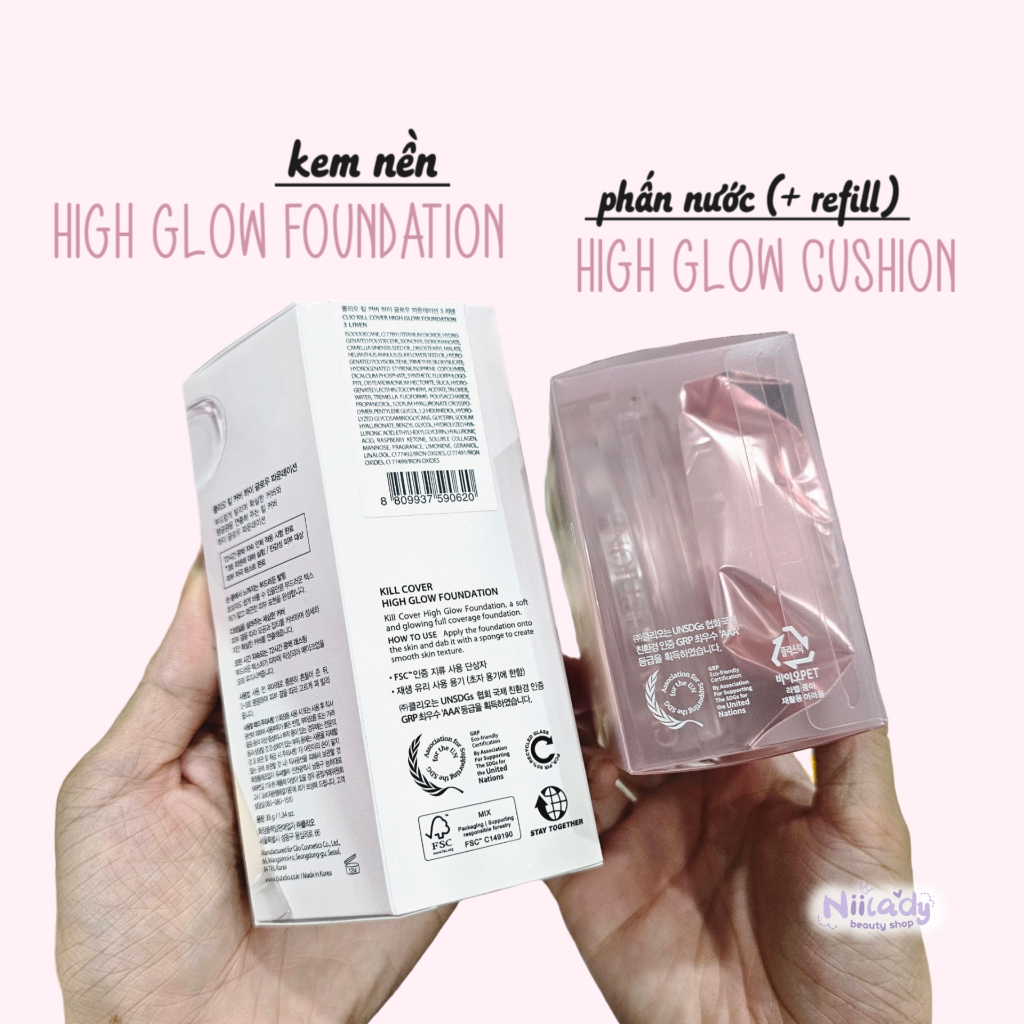 Phấn nước Clio Kill Cover High Glow Cushion Kem nền Clio Kill Cover High