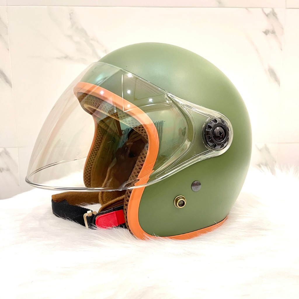 Mũ Bảo Hiểm 3/4, Nón Bảo Hiểm Có Kính Poc Che Kín Mặt Chống Tia UV Thời Trang