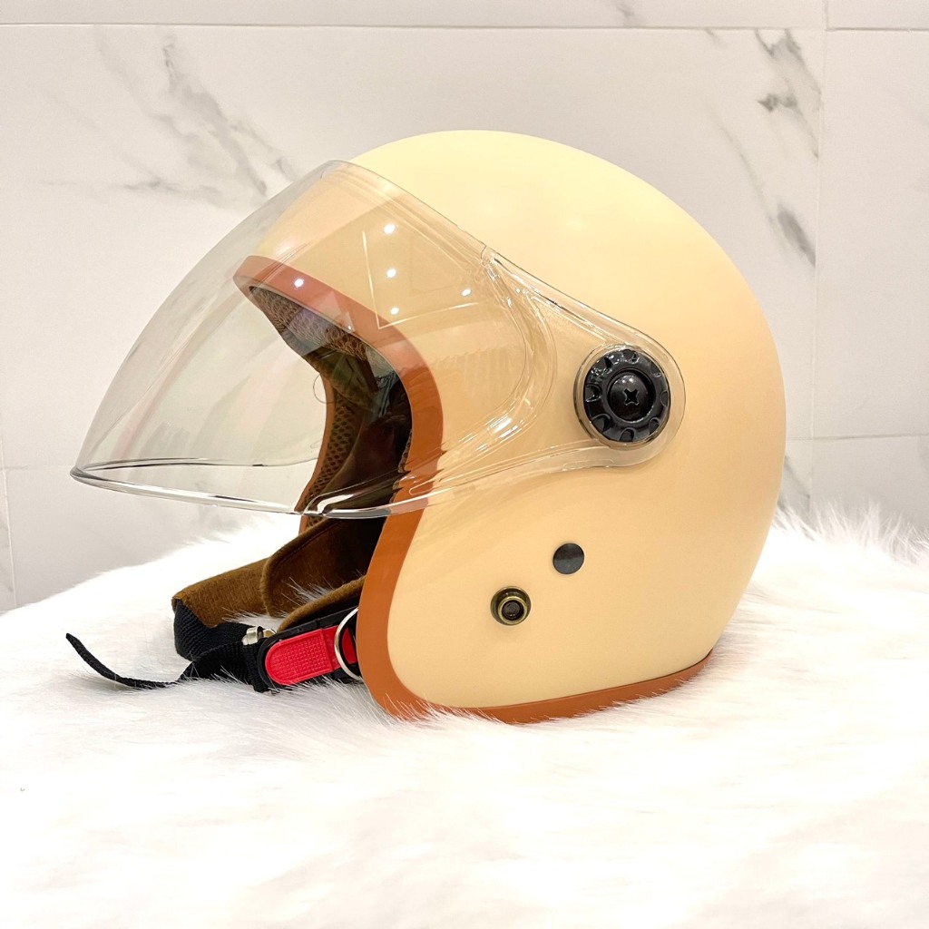 Mũ Bảo Hiểm 3/4, Nón Bảo Hiểm Có Kính Poc Che Kín Mặt Chống Tia UV Thời Trang