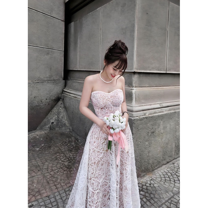 Đầm cúp ren xoè công chúa