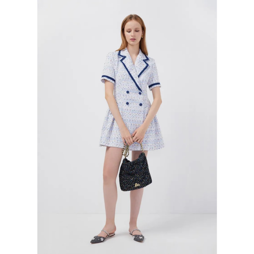 Đầm tweed lyn around newtag