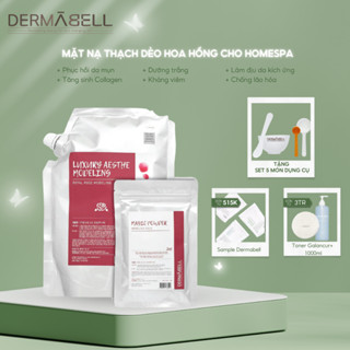 Set mask thạch Dermabell Rose Modelling Mask chiết xuất hoa hồng dưỡng ẩm làm sáng da