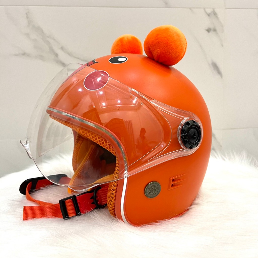 Mũ Bảo Hiểm 3/4 Trẻ Em, Nón Bảo Hiểm 3/4 Có Kính Chống Tia UV Cho Bé Từ 4 đến 10 Tuổi