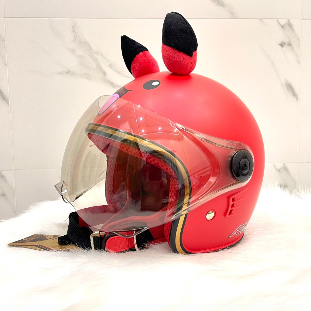 Mũ Bảo Hiểm 3/4 Trẻ Em, Nón Bảo Hiểm 3/4 Có Kính Chống Tia UV Cho Bé Từ 4 đến 10 Tuổi