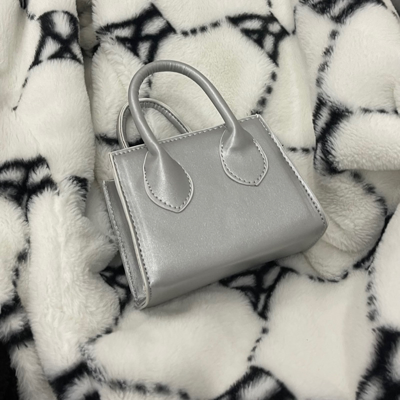 Túi xách tay túi mini hai quai dáng hộp đơn giản dễ phối đồ kèm quai đeo chéo LK355