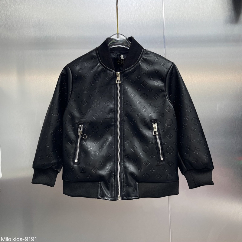 Áo khoác da cho bé dập vân caoo cấpp sang sịn lên dáng chuẩn rickid