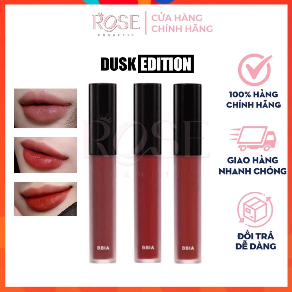 Son Kem Lì BBIA Mẫu Mới BBIA DUSK EDITION Không Trôi Last Velvet Lip Tint Siêu Hot Lên Tone Chuẩn Mà