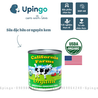 Sữa đặc hữu cơ nguyên kem California Farm 397g Mỹ